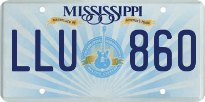 MS license plate LLU860