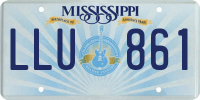 MS license plate LLU861
