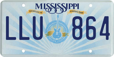 MS license plate LLU864