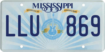 MS license plate LLU869