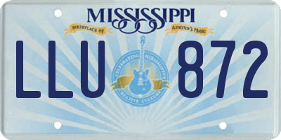 MS license plate LLU872