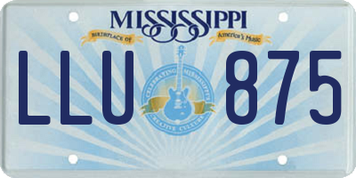 MS license plate LLU875