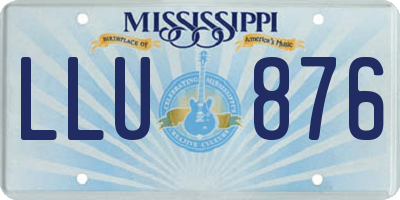 MS license plate LLU876