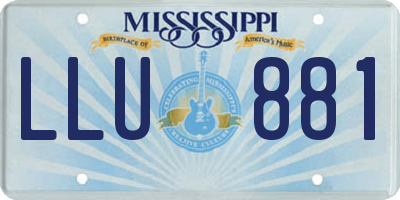 MS license plate LLU881