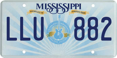 MS license plate LLU882