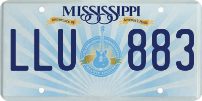 MS license plate LLU883