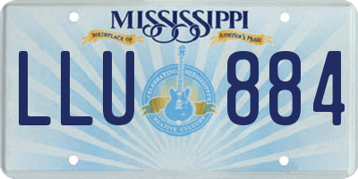 MS license plate LLU884