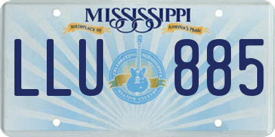 MS license plate LLU885