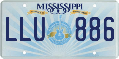 MS license plate LLU886