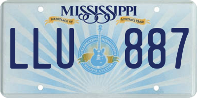 MS license plate LLU887