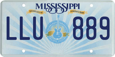 MS license plate LLU889