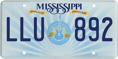 MS license plate LLU892