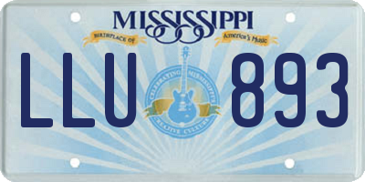 MS license plate LLU893
