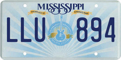 MS license plate LLU894