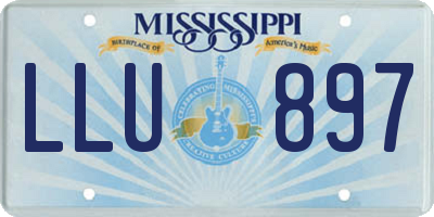 MS license plate LLU897