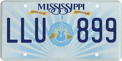 MS license plate LLU899