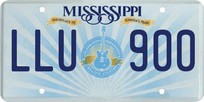 MS license plate LLU900