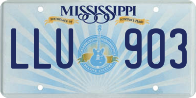MS license plate LLU903