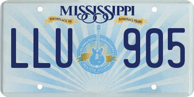 MS license plate LLU905