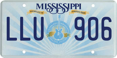 MS license plate LLU906