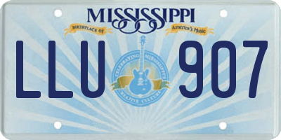 MS license plate LLU907