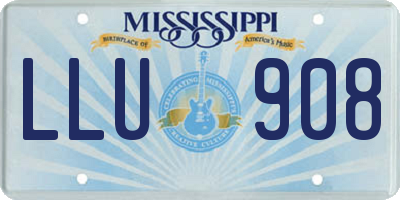 MS license plate LLU908