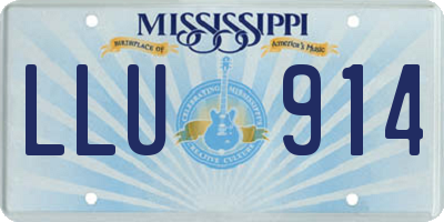 MS license plate LLU914