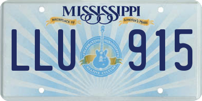MS license plate LLU915