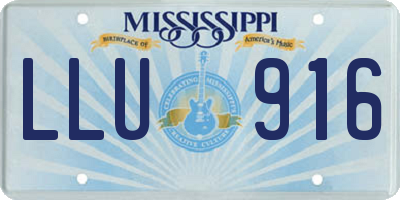 MS license plate LLU916
