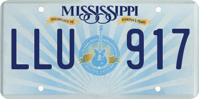 MS license plate LLU917