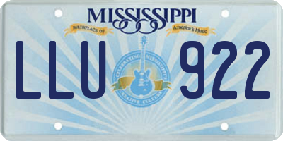 MS license plate LLU922