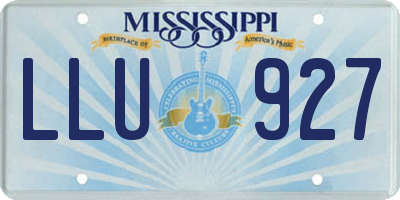 MS license plate LLU927