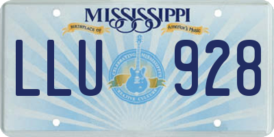 MS license plate LLU928
