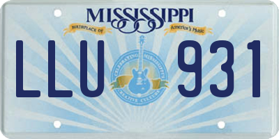 MS license plate LLU931