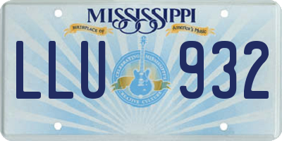 MS license plate LLU932