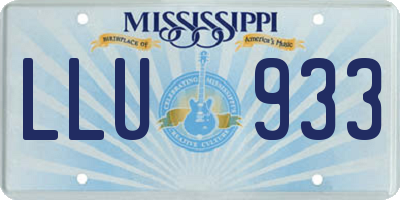 MS license plate LLU933