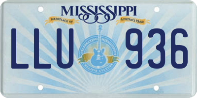 MS license plate LLU936