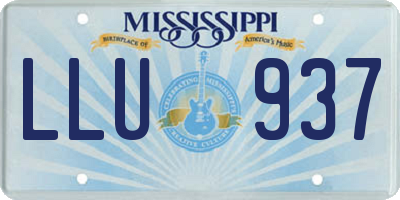 MS license plate LLU937