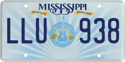 MS license plate LLU938