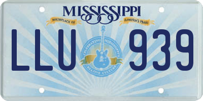 MS license plate LLU939