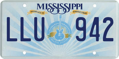 MS license plate LLU942