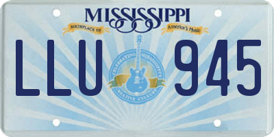 MS license plate LLU945