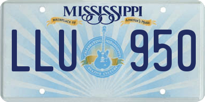 MS license plate LLU950