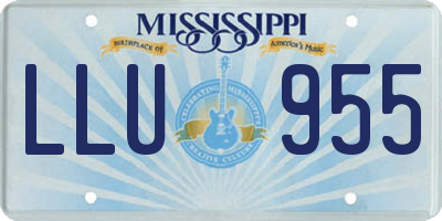 MS license plate LLU955