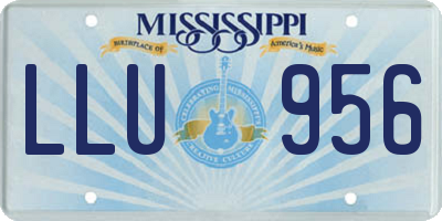 MS license plate LLU956