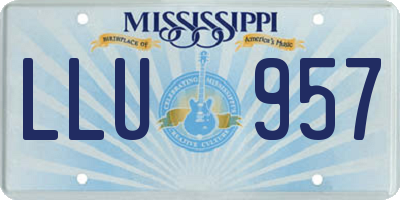MS license plate LLU957