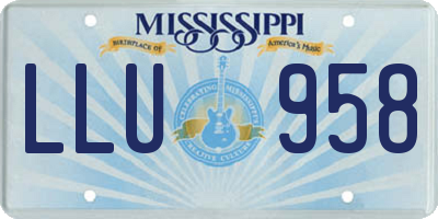 MS license plate LLU958