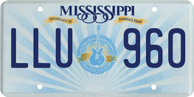 MS license plate LLU960