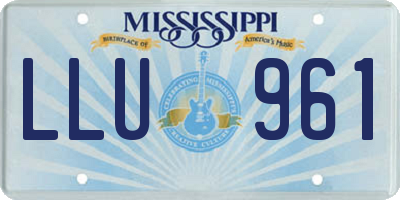 MS license plate LLU961