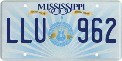 MS license plate LLU962